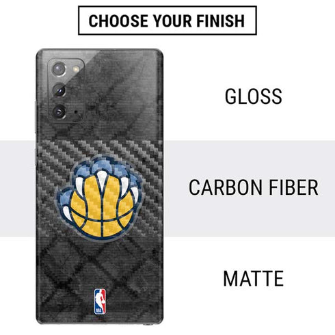 NBA Memphis Grizzlies Dark Rust Galaxy Note20 5G Skin